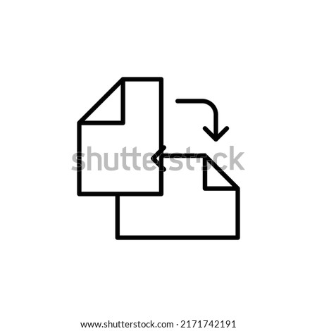 turn page editable stroke icon, Smart stroke icon