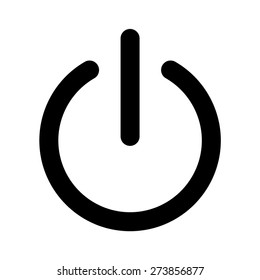 Turn power on / turn power off flat vector icon for apps and websites