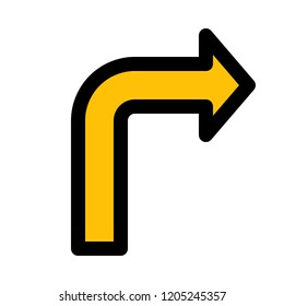 turn right arrow