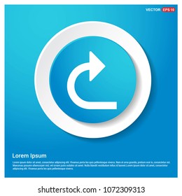 turn right arrow icon Abstract Blue Web Sticker Button