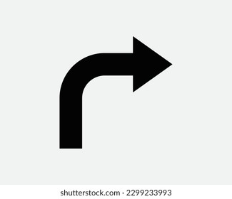 Turn Right Arrow Road Traffic Sign. Point Pointer Direction Navigation Symbol. Street Shape Truning Icon Vector Graphic Illustration Clipart Cricut