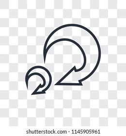 Turn right arrow vector icon isolated on transparent background, Turn right arrow logo concept