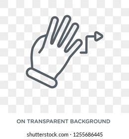 Turn Right gesture icon. Trendy flat vector Turn Right gesture icon on transparent background from Hands and guestures collection. High quality filled Turn Right gesture symbol use for web and mobile