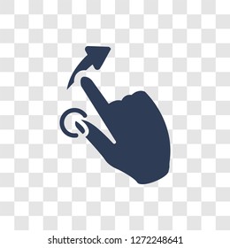 Turn Right gesture icon. Trendy Turn Right gesture logo concept on transparent background from Hands collection