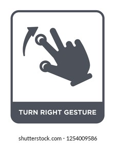 turn right gesture icon vector on white background, turn right gesture trendy filled icons from Hands and guestures collection, turn right gesture simple element illustration