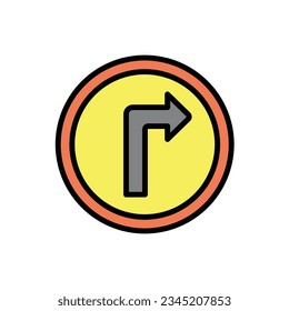 Ilustración del vector de iconos a la derecha