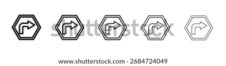 Turn to the Right Icon vector illustration isolated