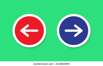 Turn Right and Left Arrow Icon Vector in Flat Style