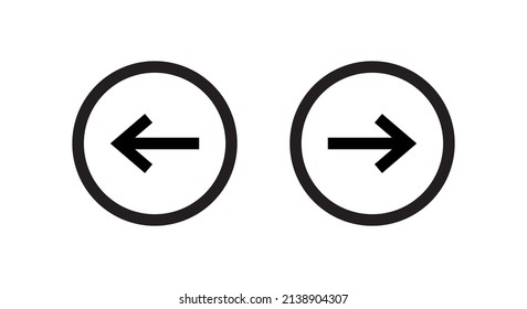 Turn Right and Left Arrow Icon Sign Symbol in Line Style