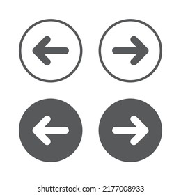 Turn right and left arrow icon vector. Forward and back sign symbol