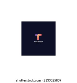 turn right with letter T concept design