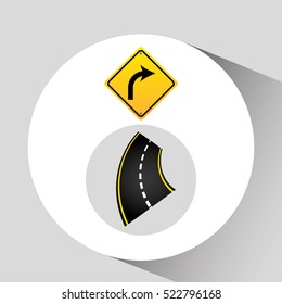 turn right road sign concept graphic vector illustration eps 10
