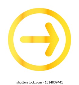 turn right rounded arrow icon