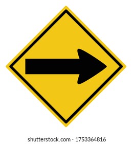 turn right sign, turn right signal, traffic sign vector