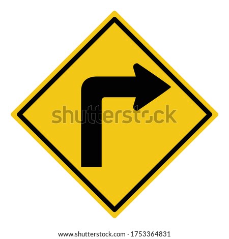 turn right sign, turn right signal, traffic sign vector