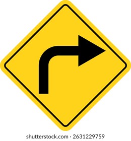 turn right sign. right traffic sign. Right Turn symbol. Arrow Sign Direction Icon. Road sign indicates. redo process. road signpost symbol