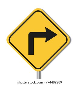 Turn Right Sign vector design