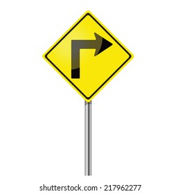 Turn right traffic sign
