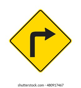Turn right traffic sign