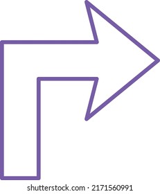 Icono del vector de giro a la derecha. Se puede usar para imprimir, móviles y aplicaciones web.