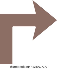Turn Right vector icon. Can be used for printing, mobile and web applications.