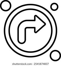 Turn right Vector Icon Design Symbol