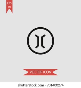 Turn right vector icon illustration symbol