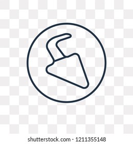 Turn right vector outline icon isolated on transparent background, high quality linear Turn right transparency concept can be used web and mobile