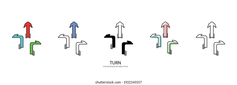 TURN-Zeichen-Vektorsymbol