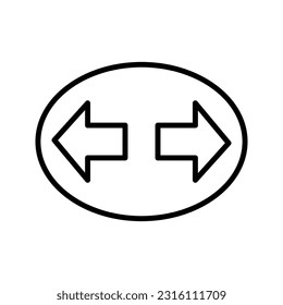 turn signal icon flat vecktor trendy popular simple