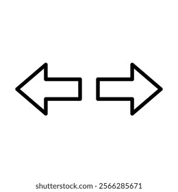 Turn Signal Indicator icon line vector illustration