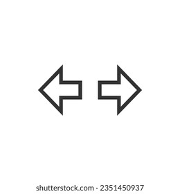 Turn signals icon isolated on white background. Graphical symbol modern, simple, vector, icon for website design, mobile app, ui. Vector Illustration