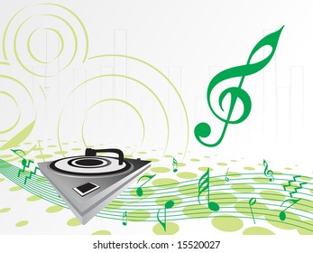 turn table isolated on white, illustration