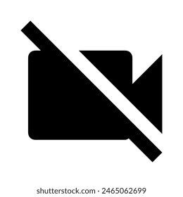 Turn video off button icon vector design in eps 10