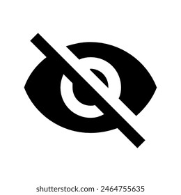 Turn visibility off button icon vector design in eps 10