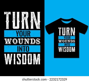 Turn Your Wonders Into Wisdom Typography T shirt Design.
Ready to print for apparel, poster, illustration.
 Modern, Trendy tee, art, typography, retro t shirt vector.