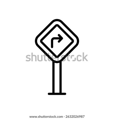 Turn-by-Turn Directions vector icon stock illustration
