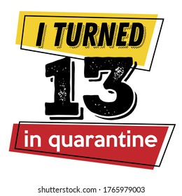 I turned 13 in quarantine vector quote