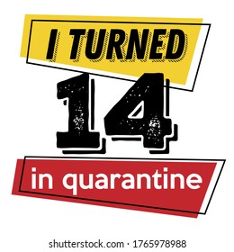 I turned 14 in quarantine vector quote