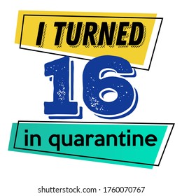 I turned 16 in quarantine vector quote