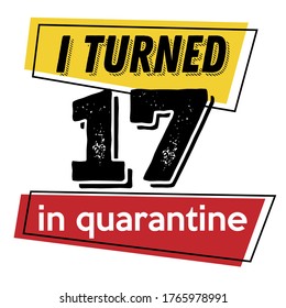 I turned 17 in quarantine vector quote