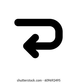 Turned arrow icon