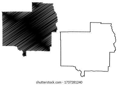Turner County, Georgia (U.S. county, United States of America, USA, U.S., US) map vector illustration, scribble sketch Turner map