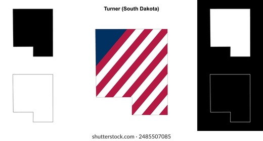 Turner County (South Dakota) Outline-Kartenset