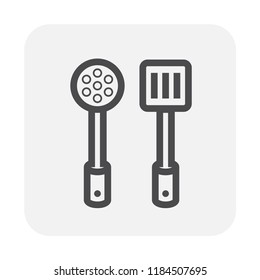 Turner icon design, black and outline.
