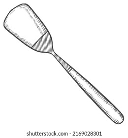 turner kitchen utensils solated doodle hand drawn sketch with outline style