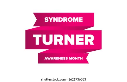 Turner Syndrome Awareness Month. Celebrate annual in February. Woman healthcare. Girl solidarity. Cancer Control and protection. Female disease. Medical healthcare concept. Vector poster