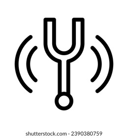 Drehgabel-Symbol-Vektorgrafik. Einfache Vektorgrafik von Elementen, geeignet für Anwendungen, Websites und Präsentationen einzeln auf weißem Hintergrund