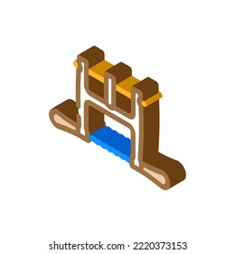 turning hand saw isometric icon vector. turning hand saw sign. isolated symbol illustration