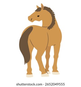Ilustração de Cavalo de Virar (Estilo Plano)
